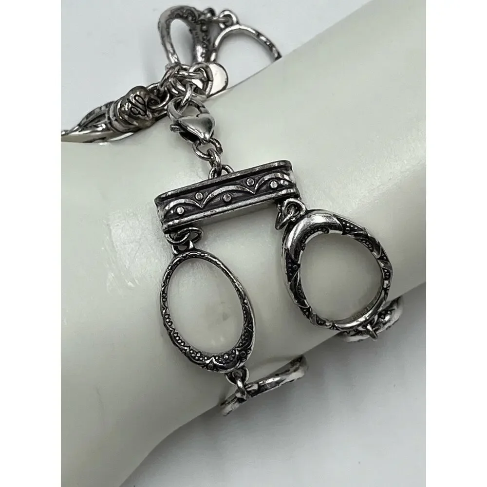 Brighton Signed‎ Double Strand Oval Linked Bracelet